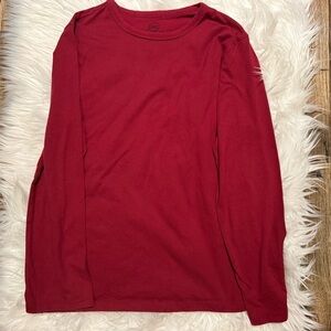 Wonder Nation Boys Burgundy Long Sleeve Tee Size XL Husky 14/16